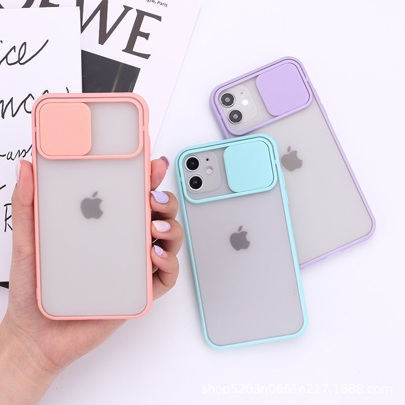 Suitable For Lens Hole Protection IPhone11MAX Two-in-one Anti-fall Sliding Window Mobile Phone Case Apple 12/XS/7P