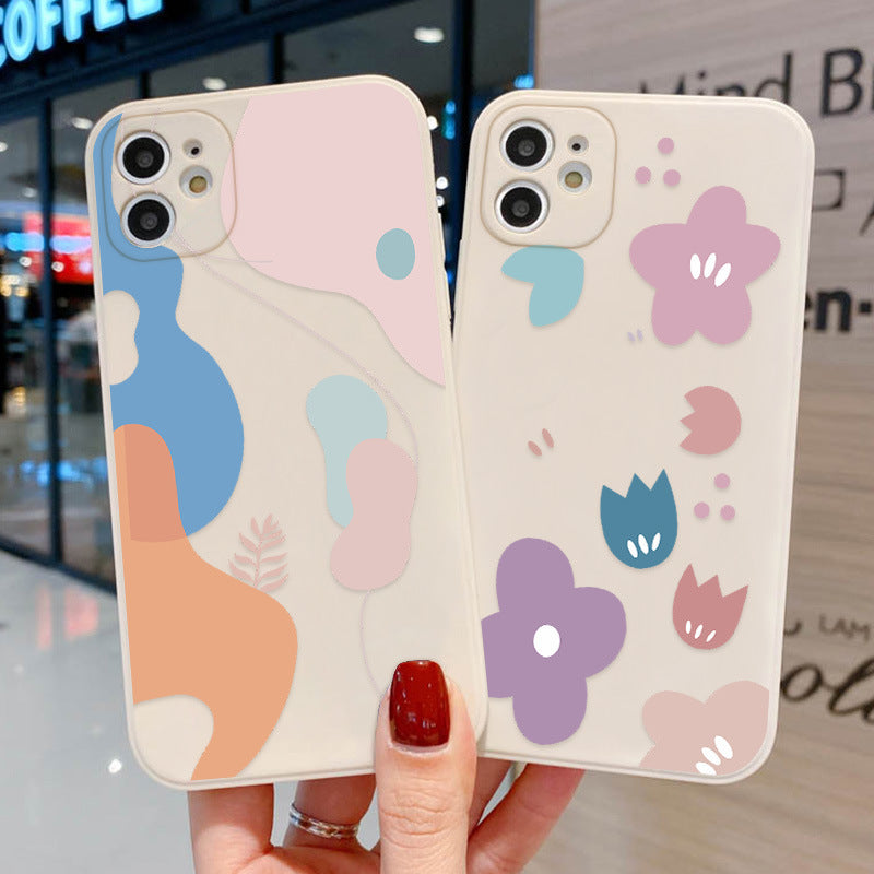 Stitching Art Iphone12 Mobile Phone Shell 7/8plus Suitable For Apple 1112pro Straight Edge Geometric XS