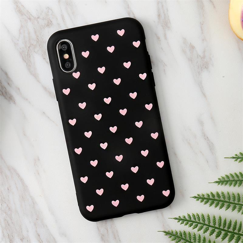 Suitable For IPhone 11 Pro Max Mobile Phone Shell Pink Black Candy Color Multi-love Personalized Custom