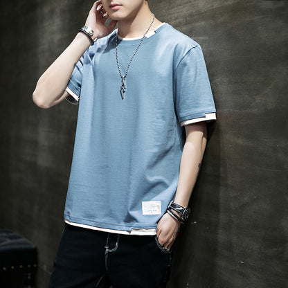 New Summer Pure Cotton T-shirt Short-sleeved T-shirt Men&#039;s Top Clothes