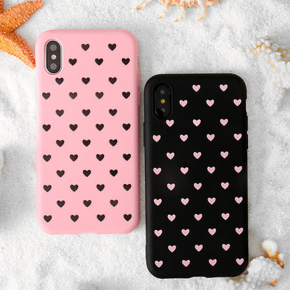 Suitable For IPhone 11 Pro Max Mobile Phone Shell Pink Black Candy Color Multi-love Personalized Custom
