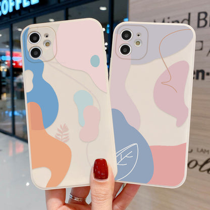Stitching Art Iphone12 Mobile Phone Shell 7/8plus Suitable For Apple 1112pro Straight Edge Geometric XS
