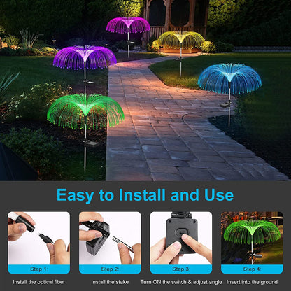 Solar Lantern Simulation Jellyfish Fireworks Lamp LED Outdoor Garden Decoration Lawn Lamp Garden Landscape Lamp