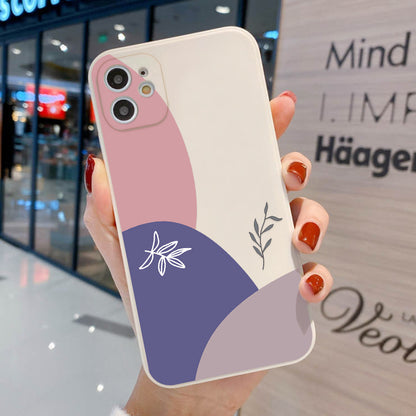 Stitching Art Iphone12 Mobile Phone Shell 7/8plus Suitable For Apple 1112pro Straight Edge Geometric XS