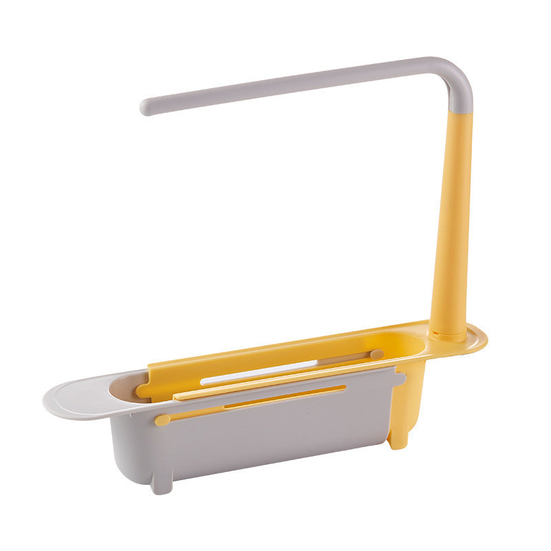 Kitchen Telescopic Sink Racks Multifunctional Tableware Drain Dish Rack Countertop Sink Storage Rack Dish Drain Rack
