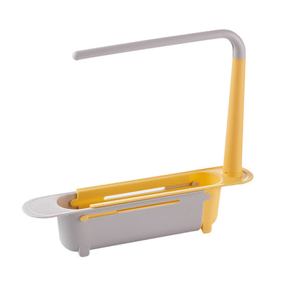 Kitchen Telescopic Sink Racks Multifunctional Tableware Drain Dish Rack Countertop Sink Storage Rack Dish Drain Rack