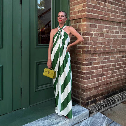 Striped Halter Dress