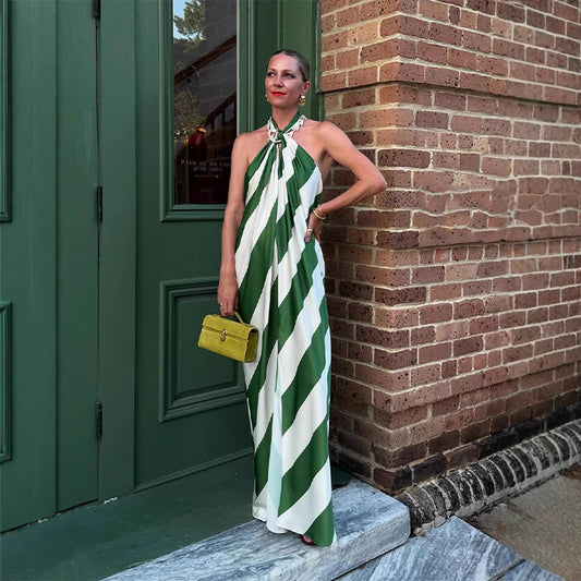 Striped Halter Dress