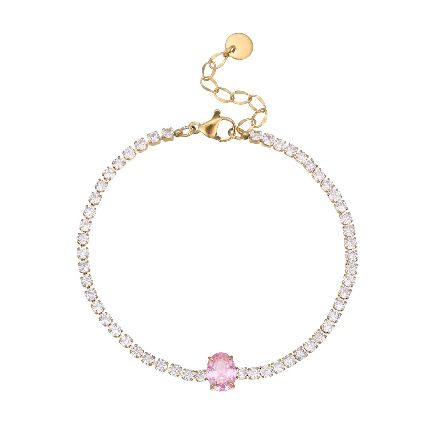 Titanium Steel Bracelet Inlaid Zircon