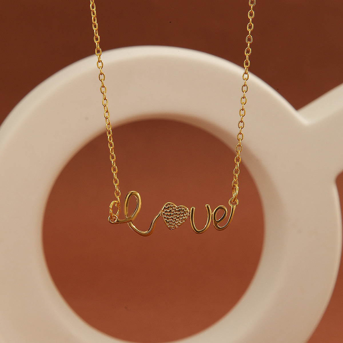 Letter Love Pendant Necklace
