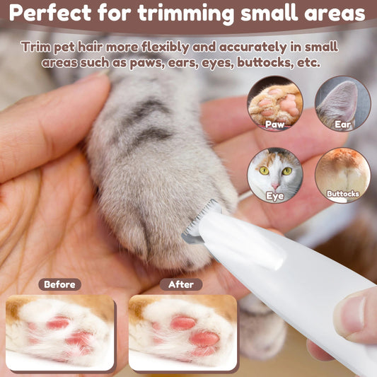 LED Light Fully Waterproof Pet Hair Trimmer