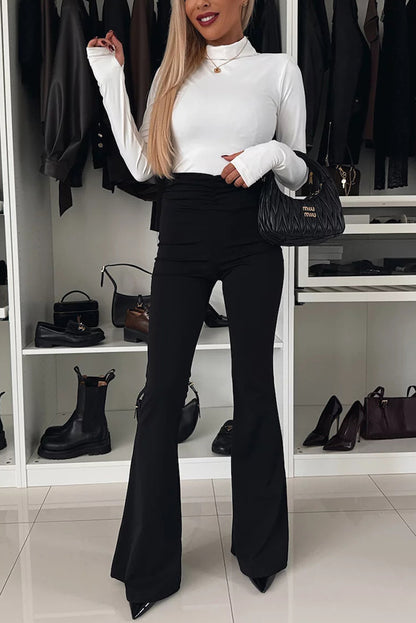 Hip-lift And Belly Shaping High Waist Flared Pants For Women
