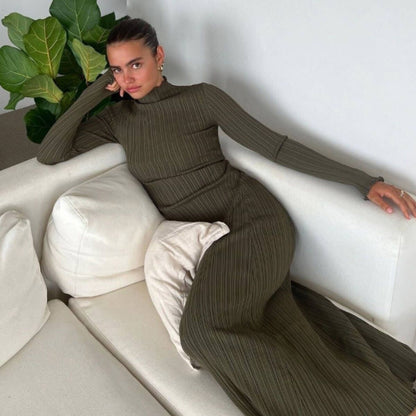 Turtleneck Waist-controlled Slim Fit Slimming Dress