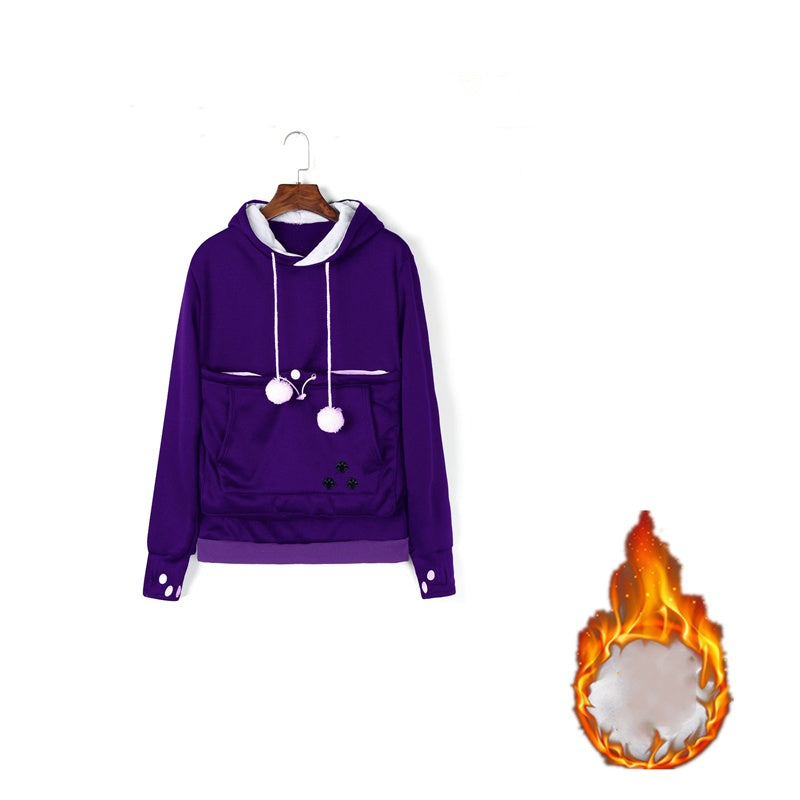Pullover Sweatshirts With Pet Pocket