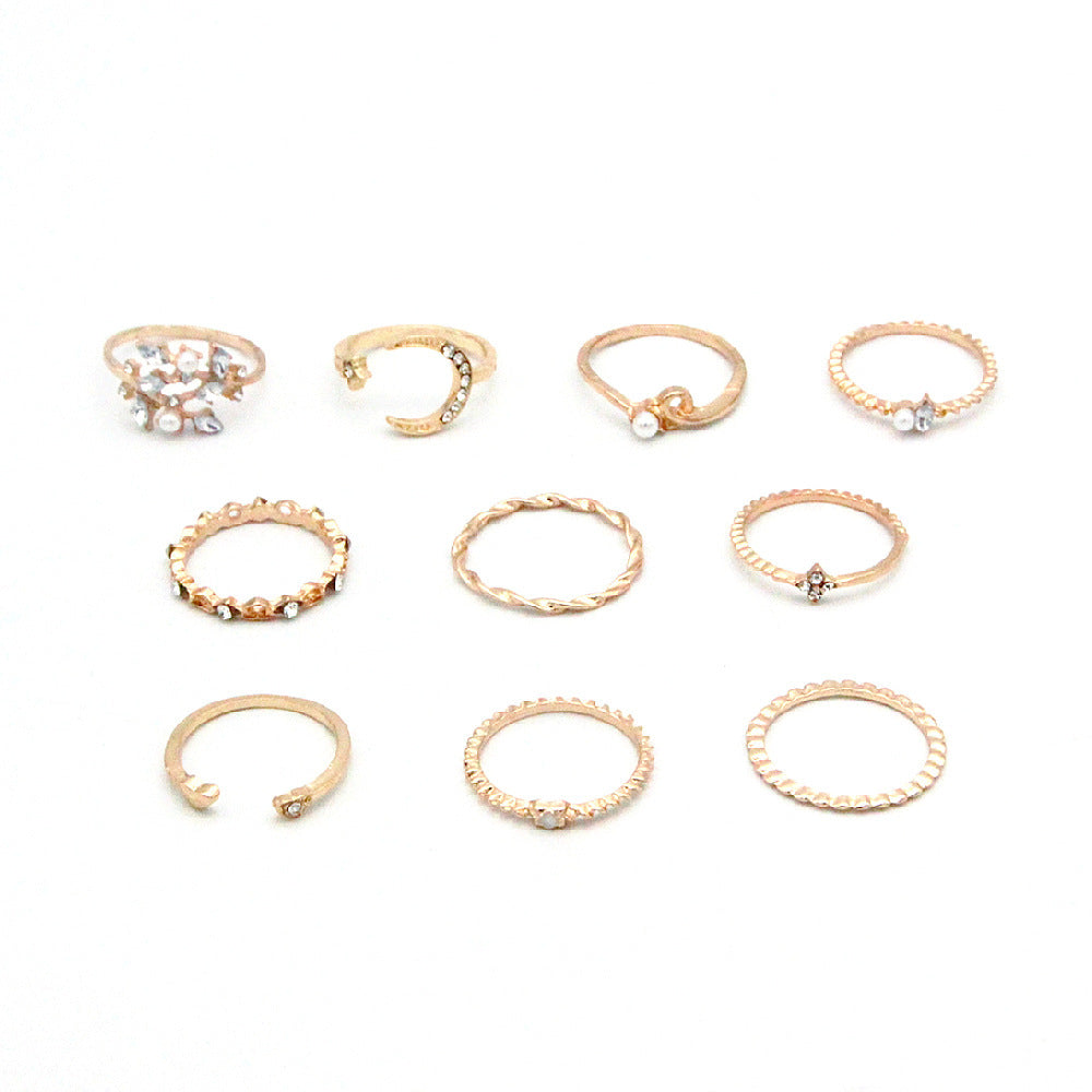 Bohemian 10-Piece Ring Set
