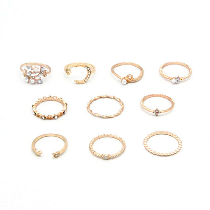 Bohemian 10-Piece Ring Set