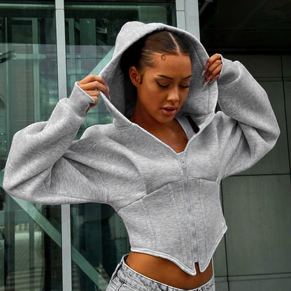 Zipper Hoodie Cardigan Y2K