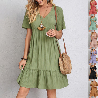 Loose Ruffled Beach Dress