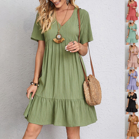 Loose Ruffled Beach Dress