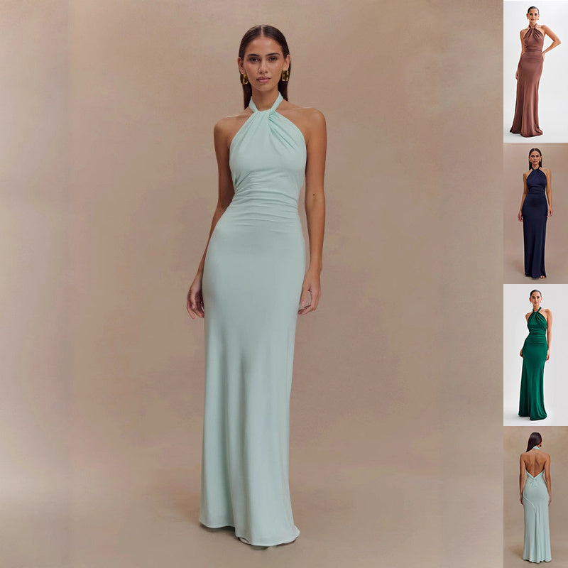 Backless Bodycon Halter Dress