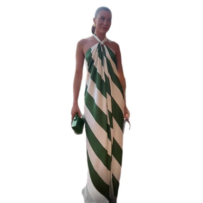 Striped Halter Dress