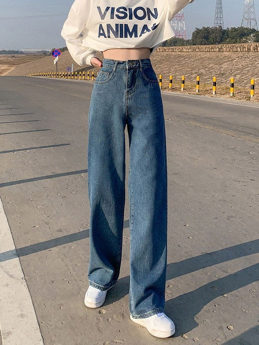 Bottom Baggy Denim Pants For Women