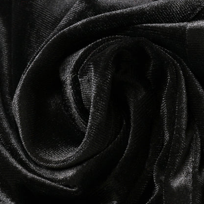 Nipped Waist Suede Flare Sleeve Wrap Hepburn Dress