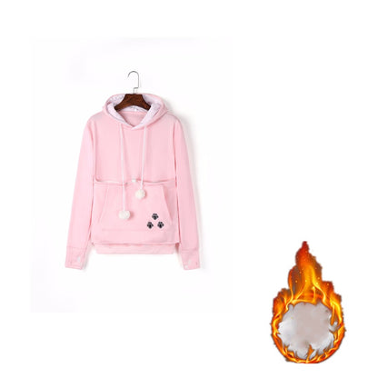 Pullover Sweatshirts With Pet Pocket