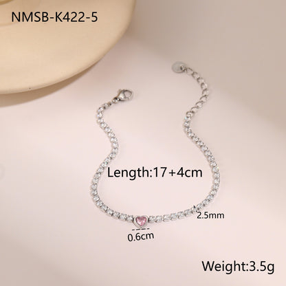 Titanium Steel Bracelet Inlaid Zircon