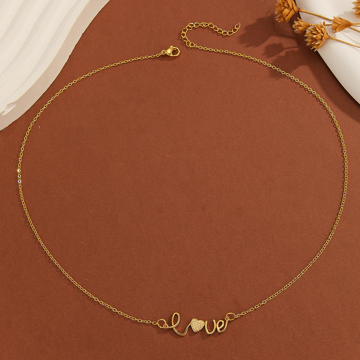 Letter Love Pendant Necklace