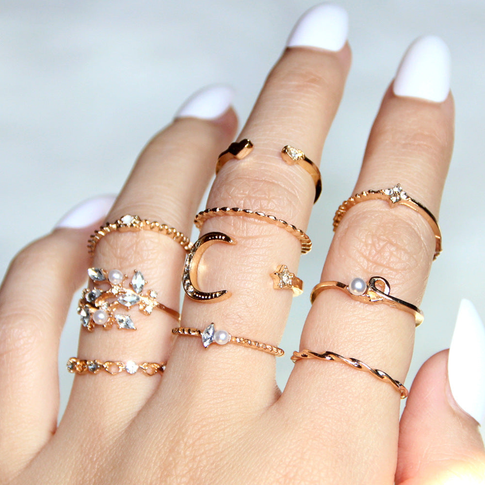 Bohemian 10-Piece Ring Set