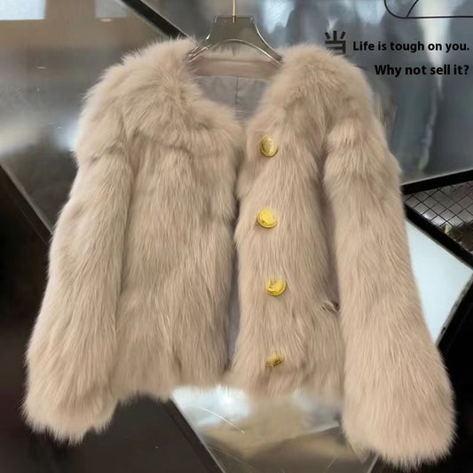 Faux Fox Fur High-end Coat For Women