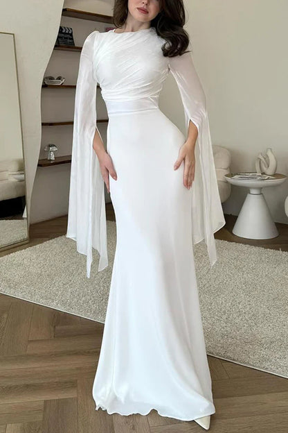Fashion Temperament Crew Neck Slim Fit Dress