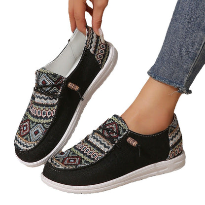 Women's Flat Round Toe Low-top Shoes