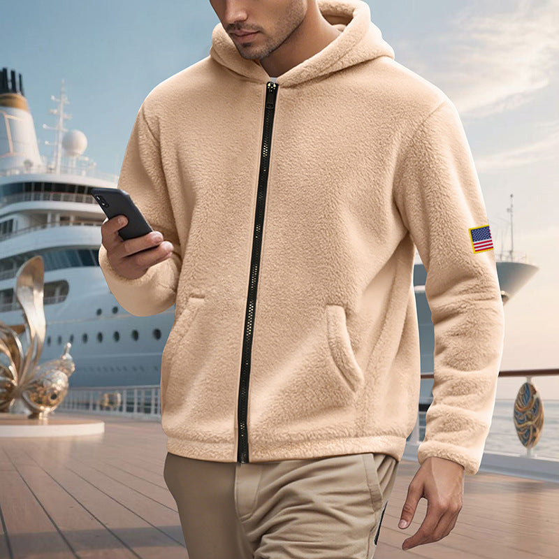Zipper Hooded Sweatshirt