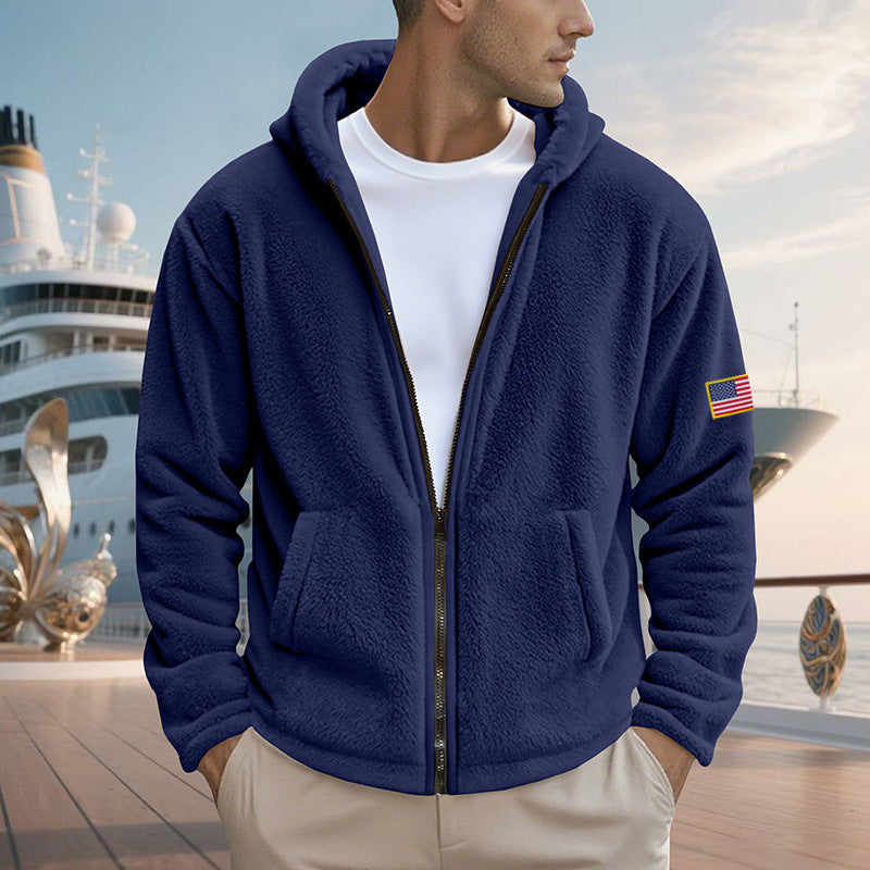 Zipper Hooded Sweatshirt