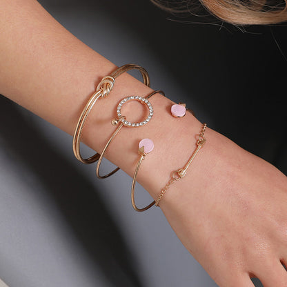 Personalized Fashion Knotted Arrow Bracelet European and American Style Set Combination Bracelet