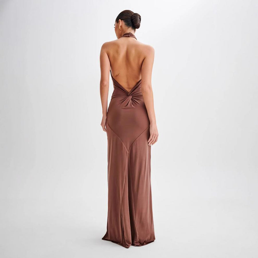 Backless Bodycon Halter Dress